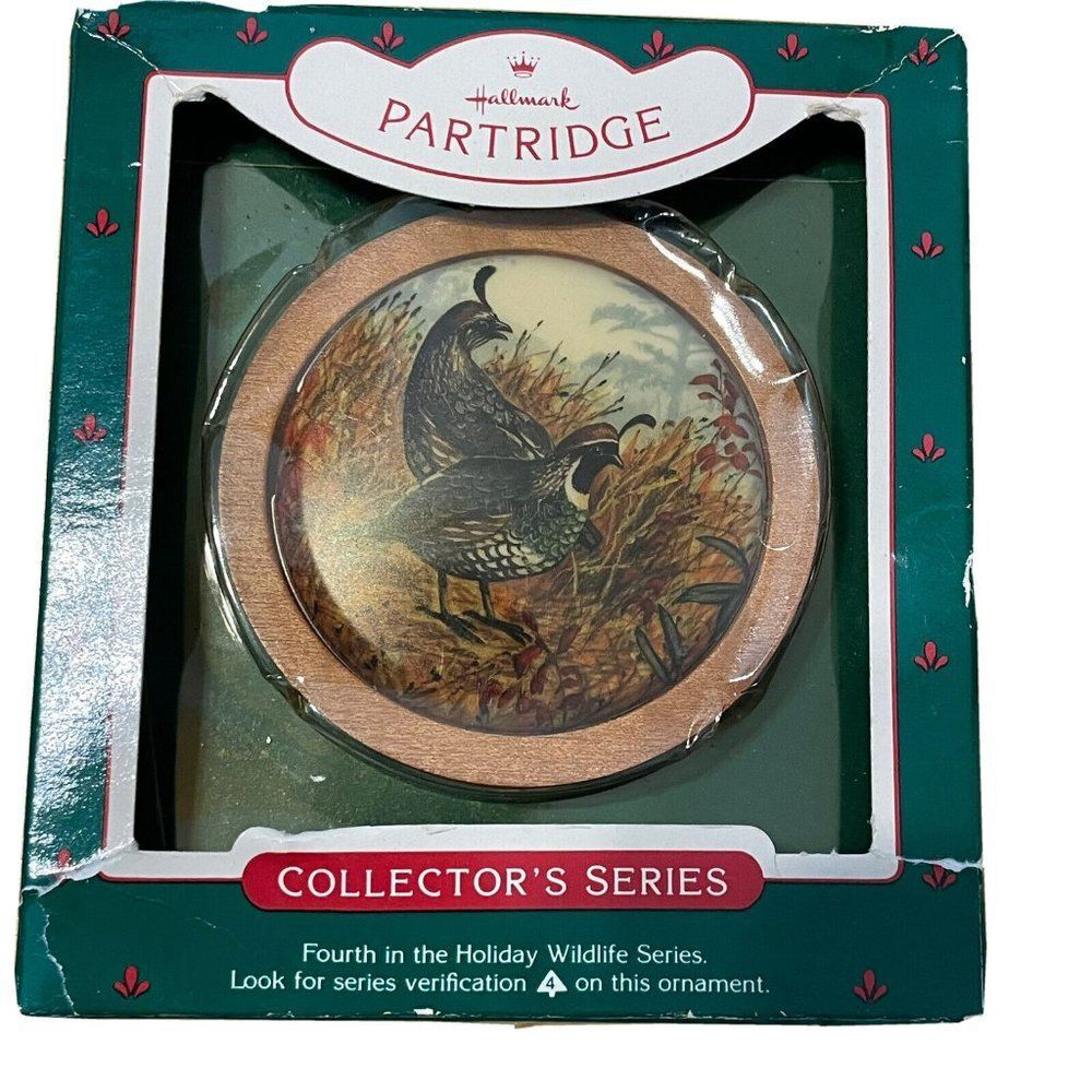Vtg Hallmark Christmas Ornament 1985 California Partridge #4 Holiday Wildlife